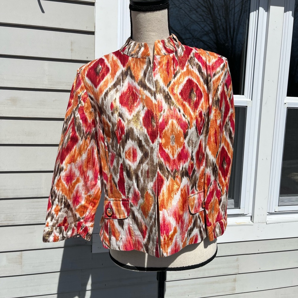 Chico’s Vibrant Multicolor Women's jacket